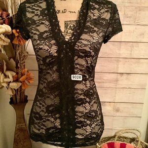 EXPRESS FLORAL BLACK TOP